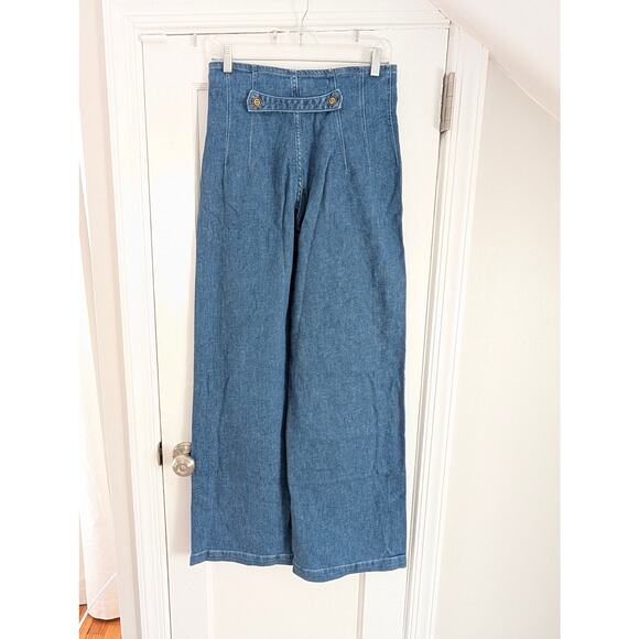 NWT Pilcro Polished Pool Wide-Leg Trouser Jeans Sz 27 Anthropologie - Picture 3 of 4